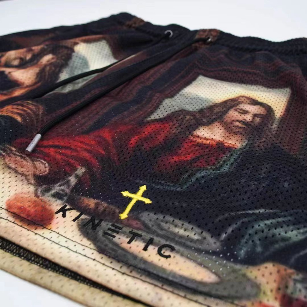 Quần Short Thể Thao Mùa Hè Mau Khô Thoáng Khí Phong Cách Đường Phố Mỹ Mới