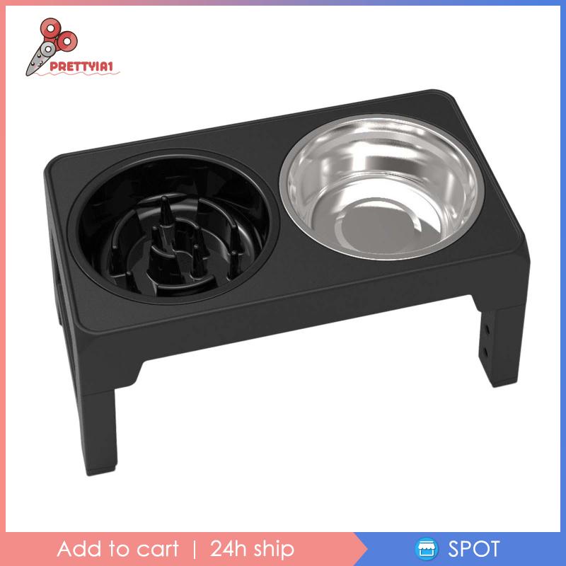 [Prettyia1] Bát Đựng Thức Ăn Cho Thú Cưng Chống Trượt Bằng Thép Không Gỉ