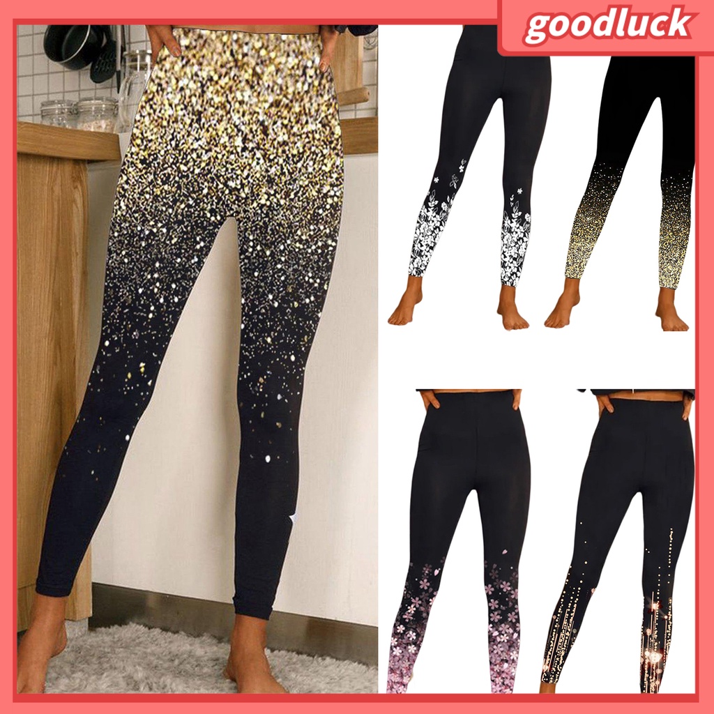 [ULK] Quần Legging Lưng Cao Co Giãn Bằng Polyester Thoáng Khí Thấm Hút Mồ Hôi Chống Mài Mòn In Họa Tiết Tinh Tế Dành Cho Nữ Dating