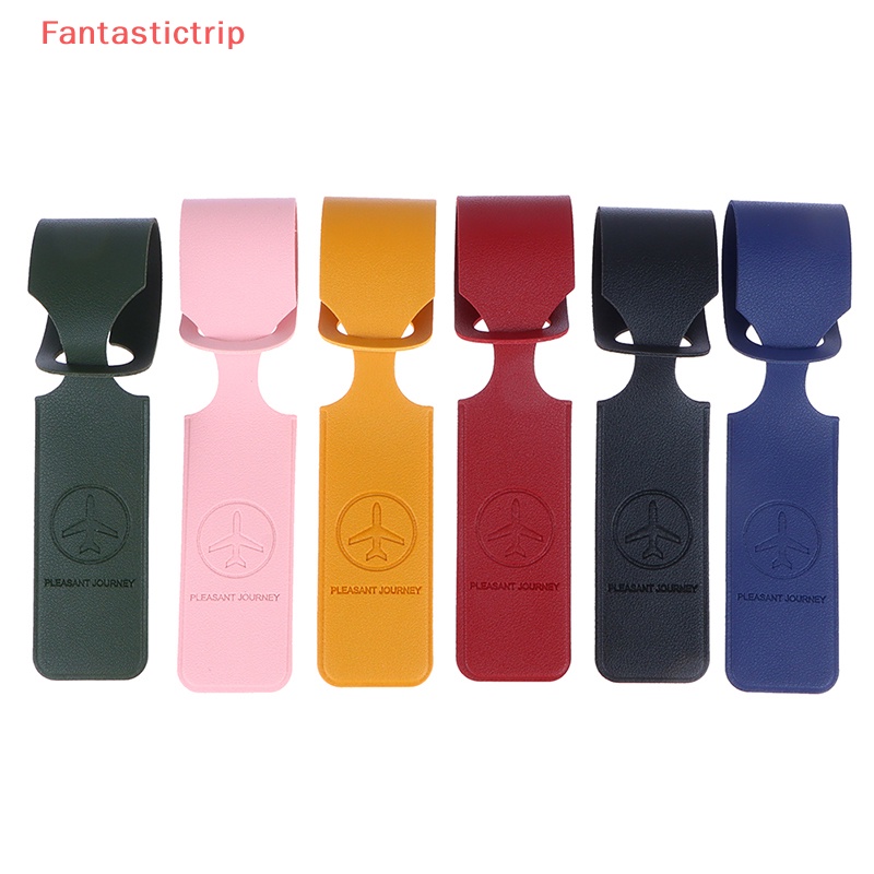 [Fantastictrip] Nhãn Dán Hành Lý Bằng Da PU Chất Lượng Cao Nhỏ Gọn Hàng Mới