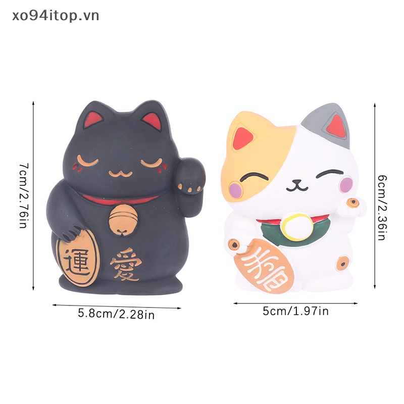 Xoitop Mèo May Mắn Khuếch Tán Hương Thơm Gắn Điều Hòa Xe Hơi Bằng Nhựa Resin Nghệ Thuật
