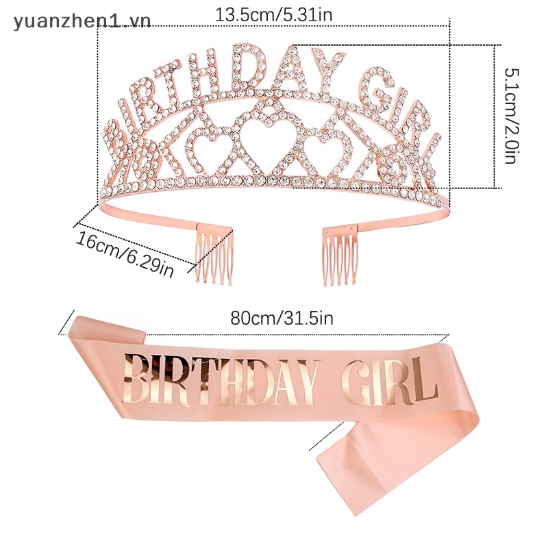 Vương Miện Đính Đá Pha Lê Lấp Lánh Kỉ Niệm Sinh Nhật 18 21