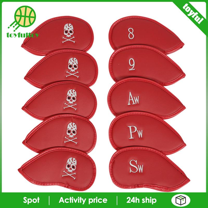 Set 10 Vỏ Bọc Đầu Gậy Đánh Golf Thêu Họa Tiết
