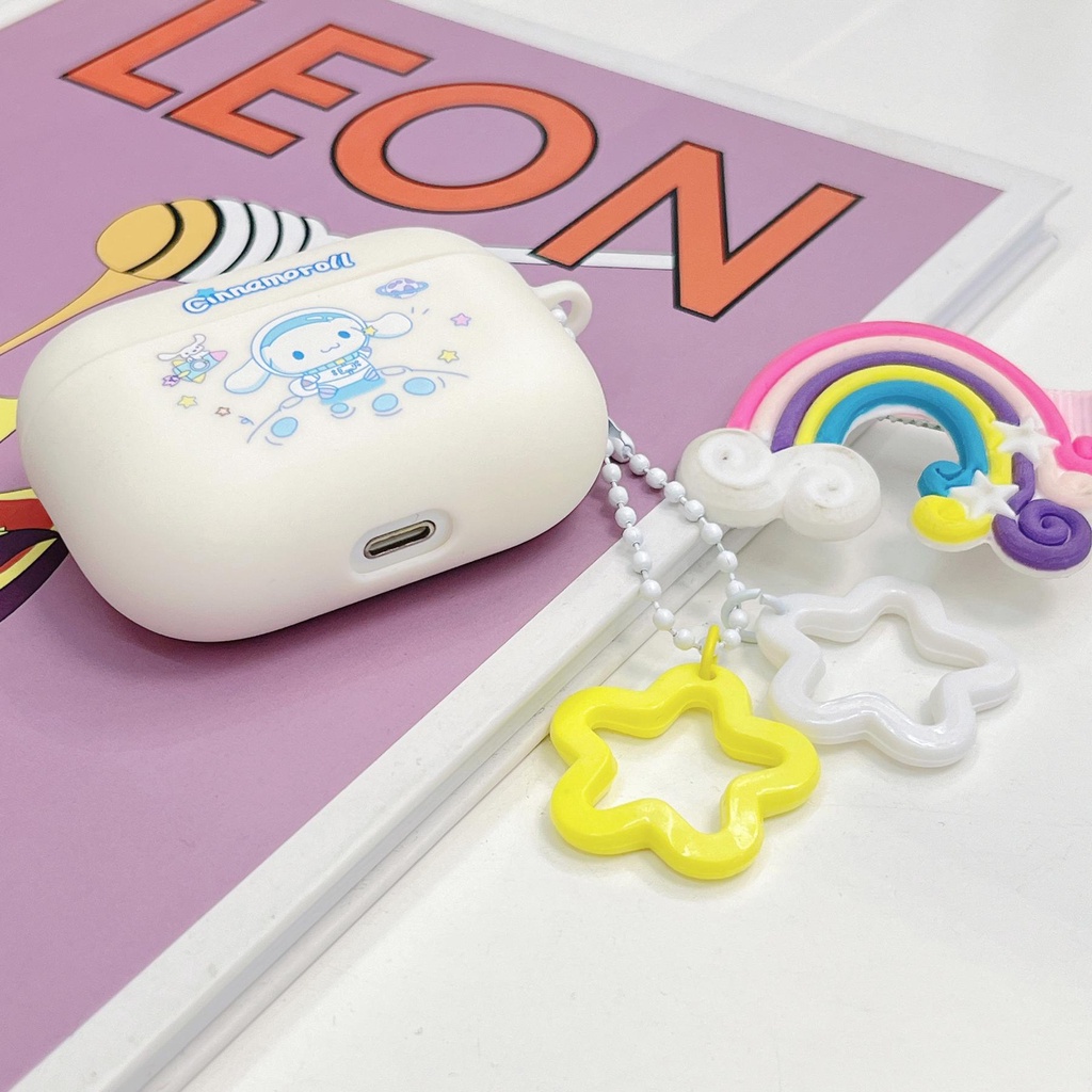 Vỏ Bảo Vệ Hộp Sạc Tai Nghe AirPods 1 2 3 Pro2 2022 Bluetooth Không Dây Chất Liệu Silicon Tpu Mềm Chống Trầy Xước Hình Phi Hành Gia Kuromi Hoạt Hình Dễ Thương