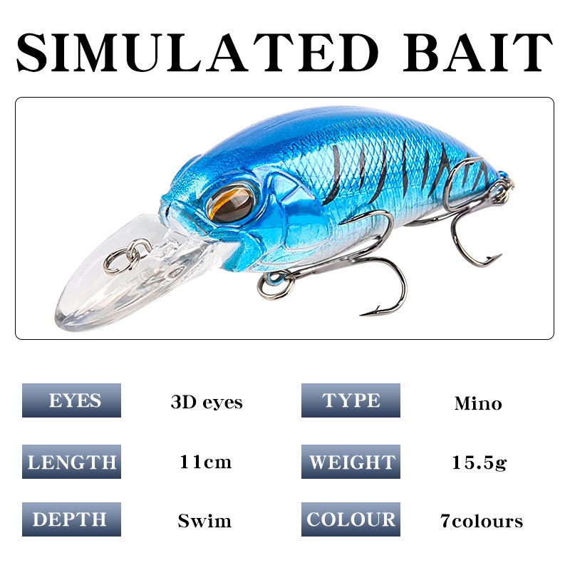 Mồi Giả Câu Cá 8.9cm 15.5g Bằng Nhựa Cứng