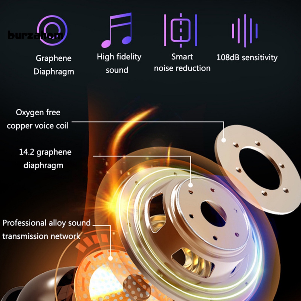 Tai Nghe Nhét Tai Bluetooth 5.1 Không Dây Mini 9D Bur F9-3