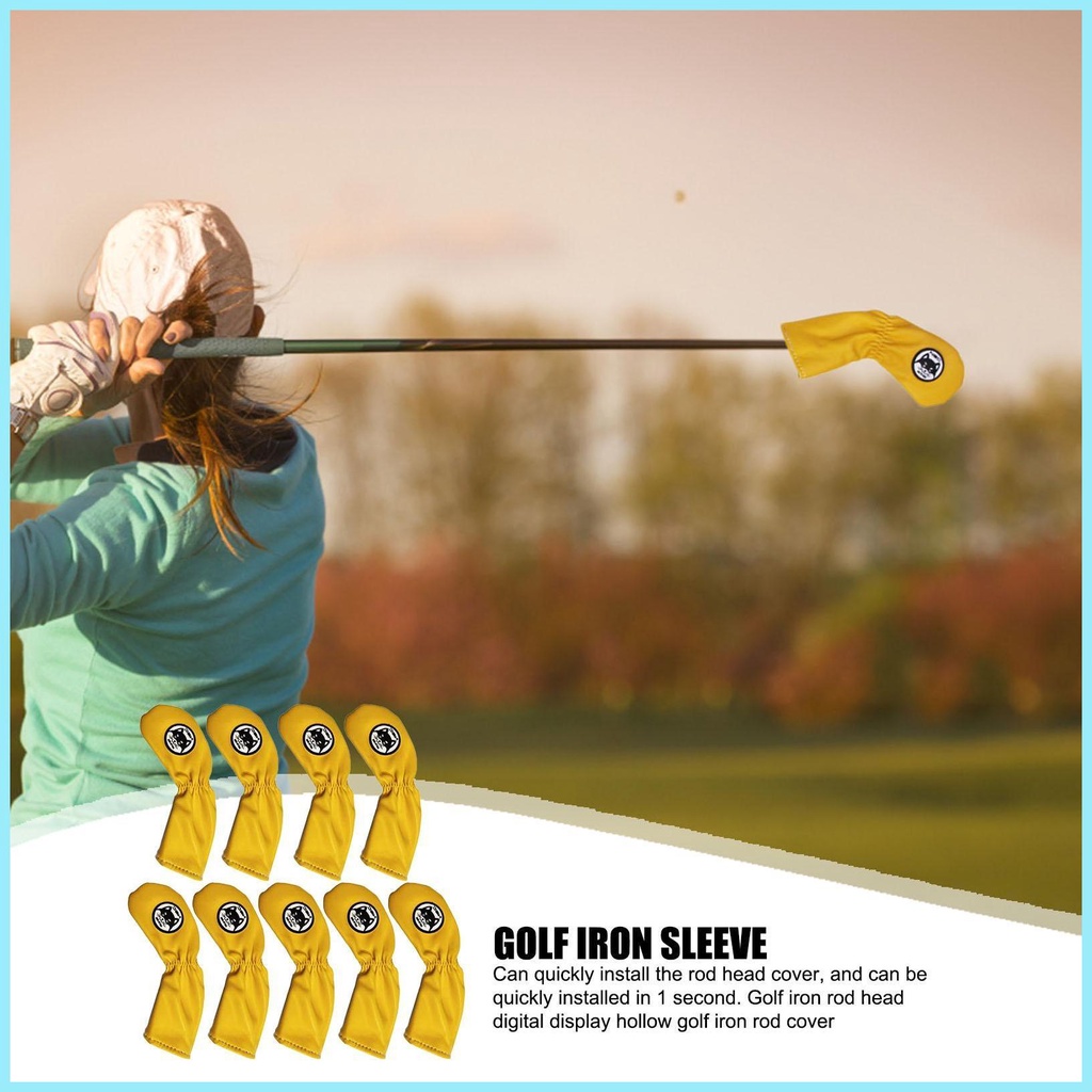 Bộ 9 Vỏ Bọc Gậy Đánh Golf Bằng Da PU Cao Cấp