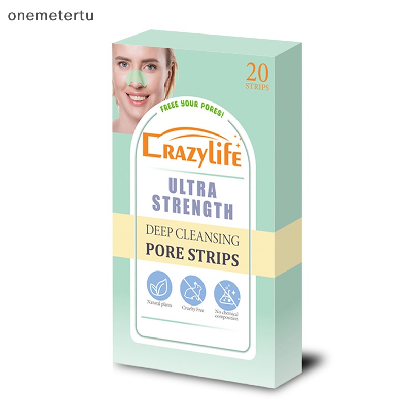 Hộp 20 Miếng Dán Mũi Làm Sạch Sâu Lỗ Chân Lông Loại Bỏ Mụn Đầu Đen onemetertu