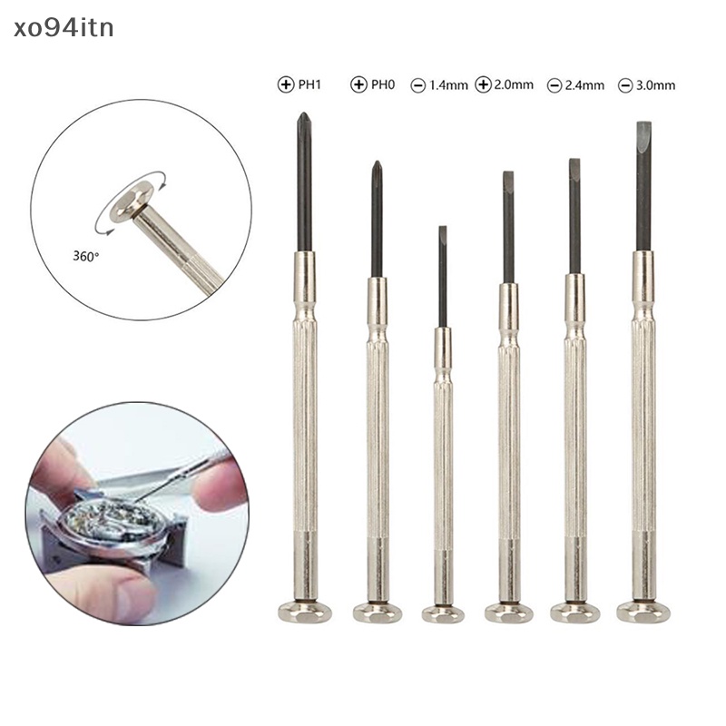 Bộ 6 Tua Vít Nhỏ Có Rãnh Dùng Sửa Chữa Đồng Hồ / Mắt Kính