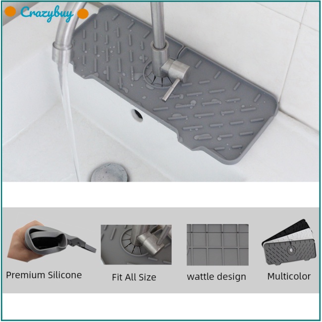 Cr Thảm Silicon Gắn Vòi Nước Bồn Rửa Chén Tiện Dụng