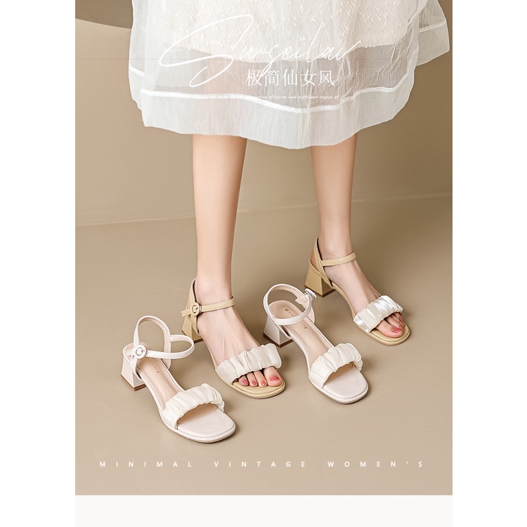 Dép Cao Gót Dày Dặn Phong Cách Thời Trang Xuân Hè Mới 2023 AA4231