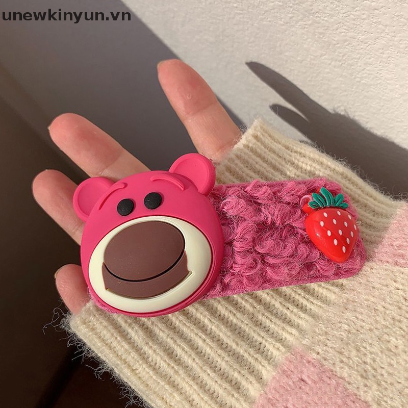 Kẹp Tóc Mái Giả Lông Cừu Họa Tiết Hoạt Hình Dễ Thương Cho Bé Gái