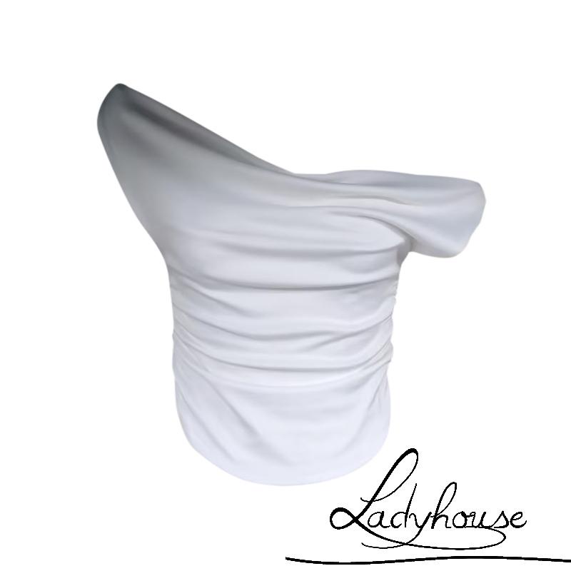 Áo Croptop Trễ Vai Màu Sắc Đơn Giản Dành Cho Nữ