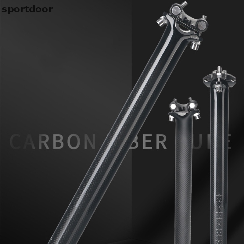 Trục Gắn Yên Xe Đạp Leo Núi Màu Đen Nhám 350mm / 400mm Dài 27.2 / 30.8 / 31.6mm Bằng Sợi Carbon