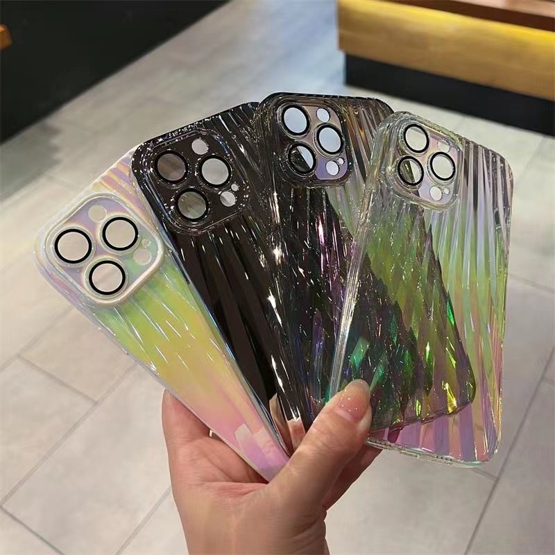 Sang Trọng Ốp Điện Thoại Mềm Chống Sốc Màu gradient Cho iPhone 14 13 12 Pro max plus 11