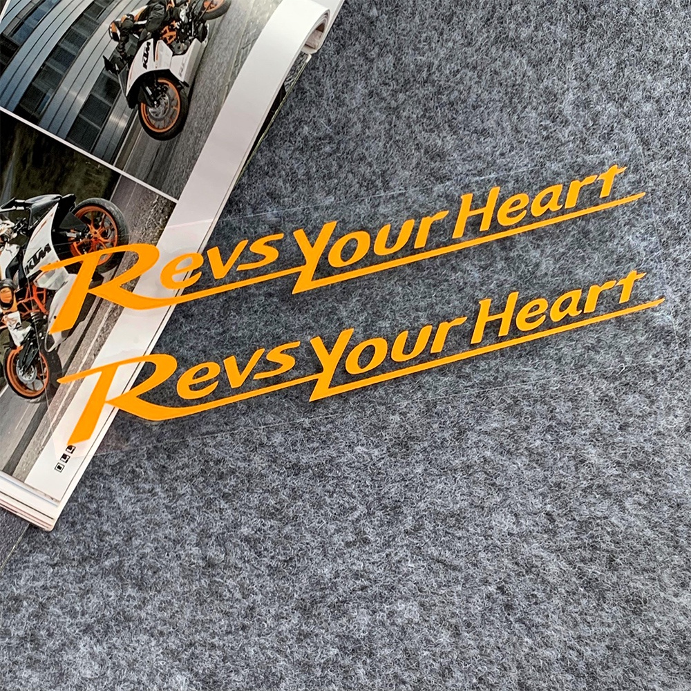 Miếng Dán Trang Trí Kính Chắn Gió Xe Mô Tô Yamaha Revs Your Heart Phản Quang