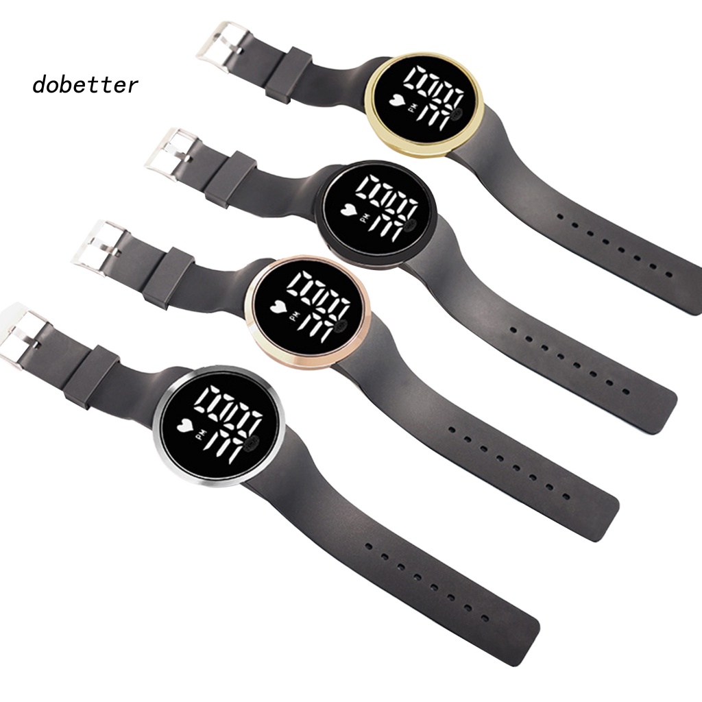 Đồng Hồ Điện Tử Chống Thấm Nước Đa Năng Có Đèn LED Tròn Thời Trang Cho Cặp Đôi