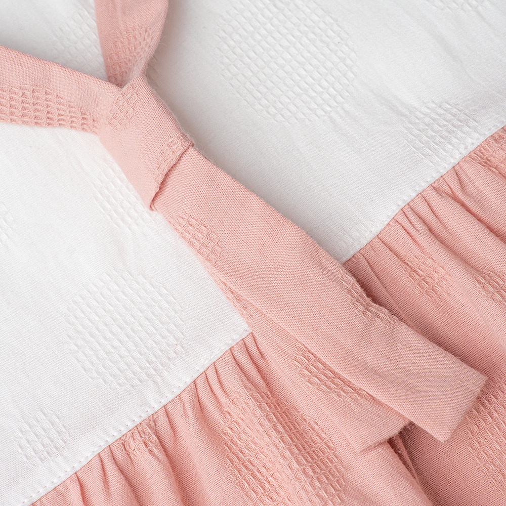 Đầm vải bé gái có nơ Animo TX1022024 (9-12M,Hồng)