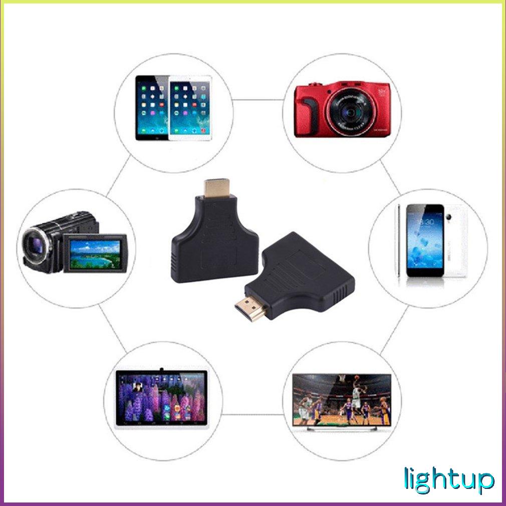 Nhiều Màu Sắc 1080P Cổng Tương Thích Hdmi Nam Đến 2 Nữ Bộ Chuyển Đổi Chia 1 Trong Ra Bền Cho TV