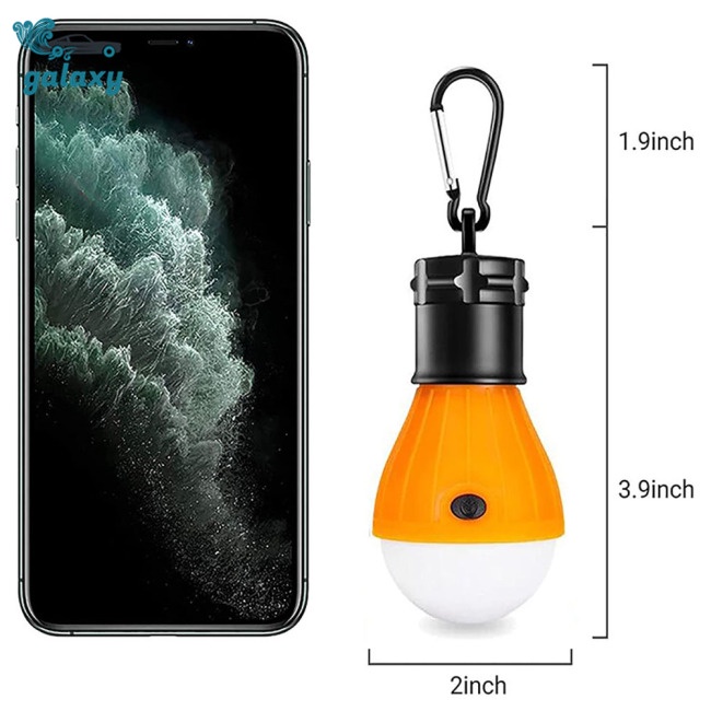 Galaxy Set 4 Đèn Cắm Trại 3 Bóng Led Có Móc Treo Tiện Dụng