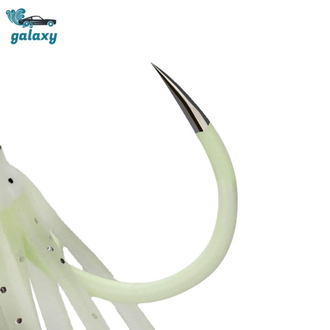 Galaxy Set 5 Mồi Giả Nhử Cá Hình Mực Phát Quang Gắn Kèm Móc Câu