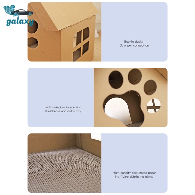 Galaxy Nhà Giấy Cào Móng Chống Mài Mòn Dành Cho Mèo