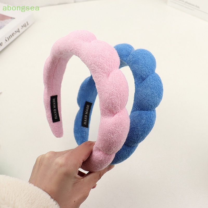 Abongsea Băng Đô Cài Tóc Bằng Xốp Mềm Mại Phong Cách Retro