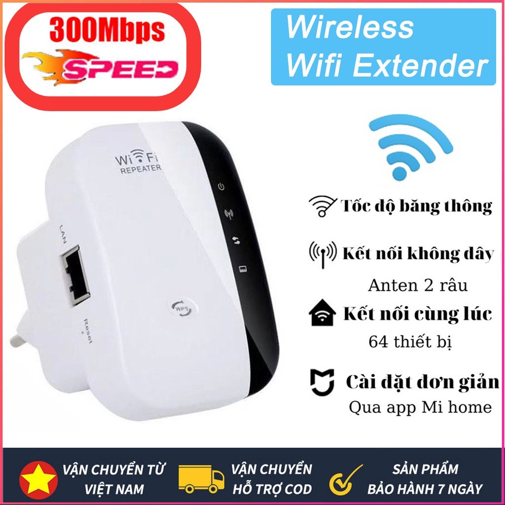 Bộ kích sóng wifi   (wireless 300Mbps) cực mạnh, Cục thu phát hút mở rộng sóng wifi chính hãng