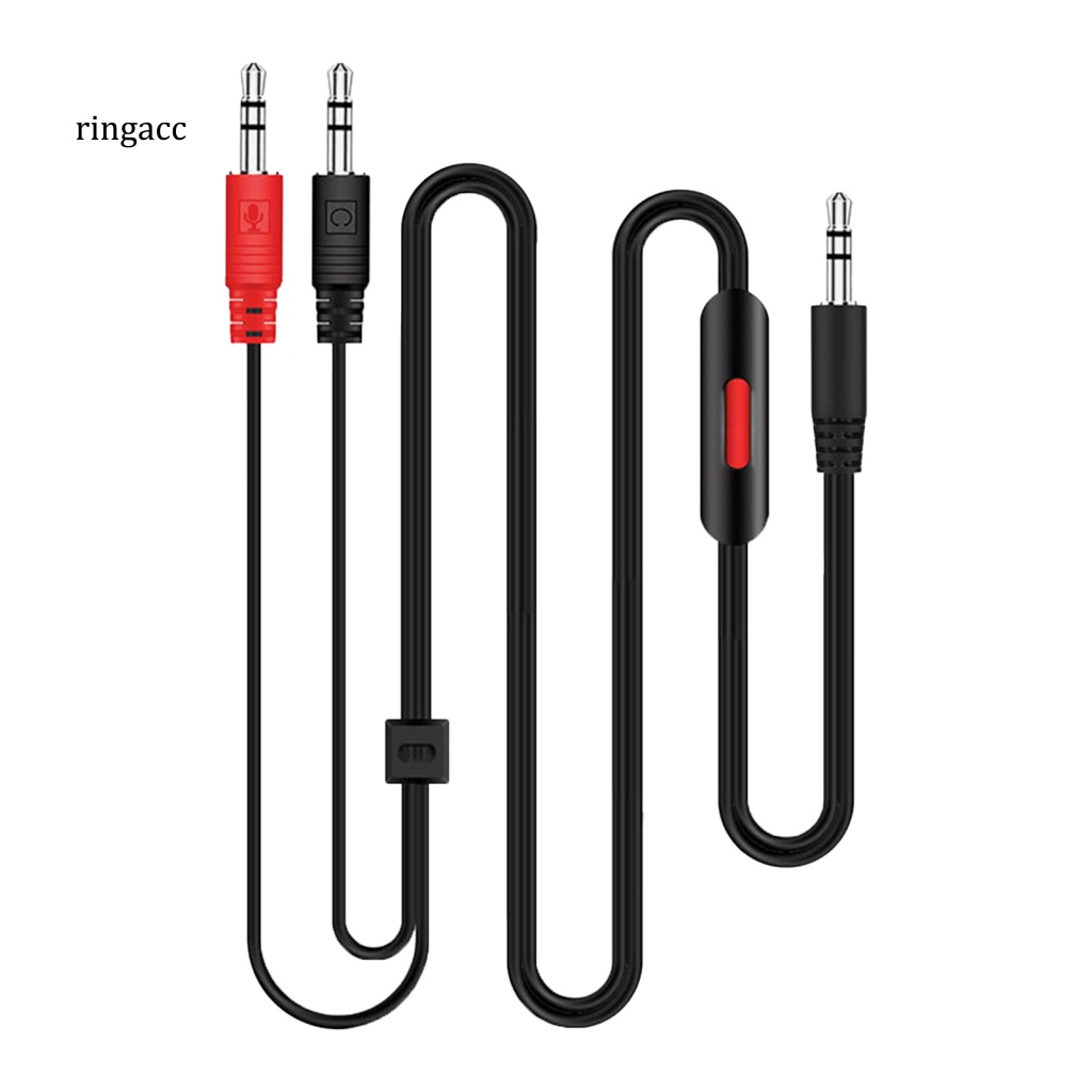 Dây Cáp Âm Thanh AUX 1.5m 2 Trong 1 Giắc Cắm 3.5mm Chuyên Dụng Cho Máy Tính