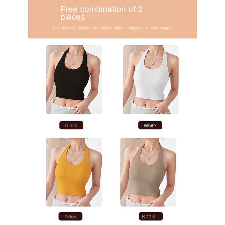 Áo Croptop Sát Nách 100% cotton Phong Cách Hàn Quốc Quyến Rũ Dành Cho Nữ Size S-XL