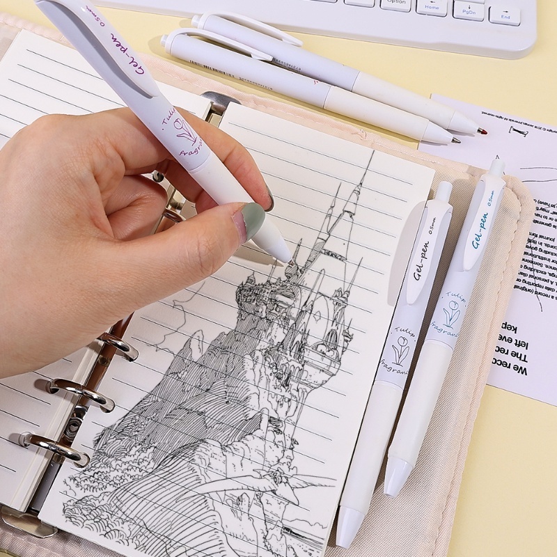 Bút Viết Mực Đen Ngòi 0.5mm Thay Thế Cho Học Sinh