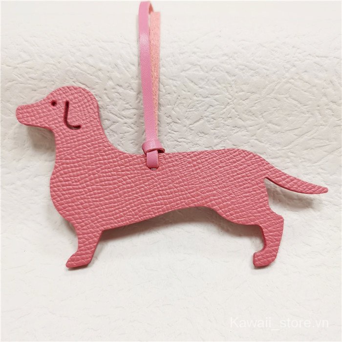 Hàng Mới Về!}Dây Treo Túi Xách Một Mặt Màu Sắc Không Thấm Dầu Hình Chú Chó Dachshund Đơn Giản Dễ Thương Fema