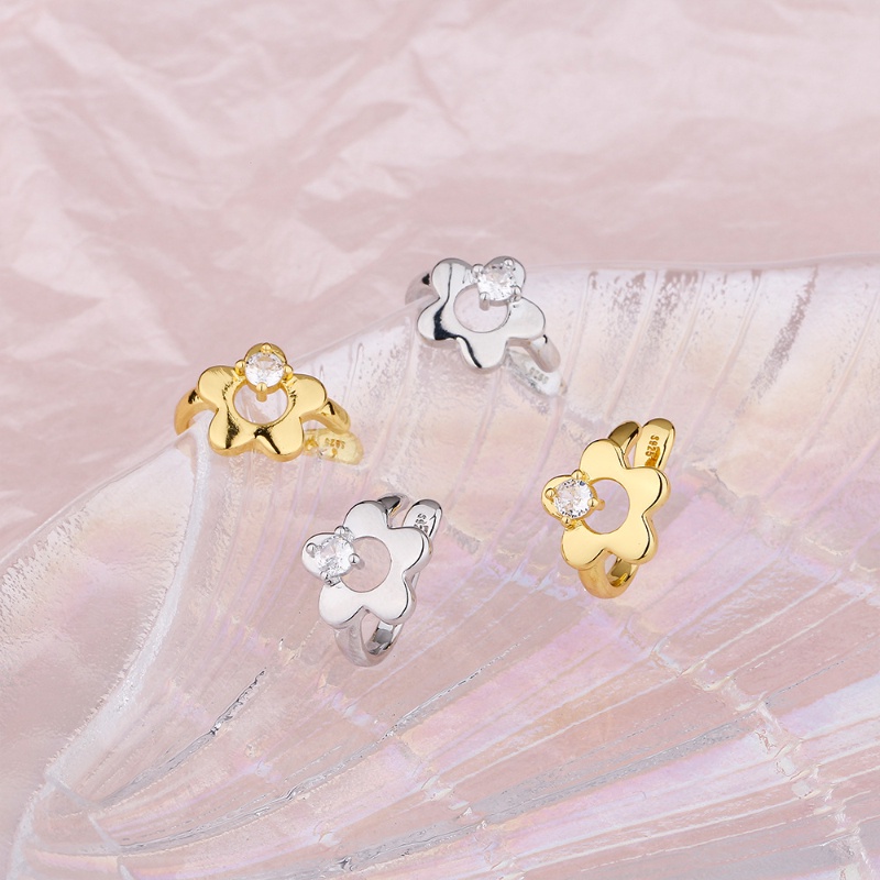 Kẹp tai, kẹp tai hoa, bông tai không xuyên lỗ, kẹp tai nữ, bông tai Hàn Quốc, bông tai kim cương thời trang, kẹp tai xu hướng cá tính, bông tai mát mẻ