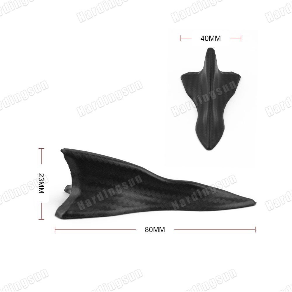 Bộ Ăng Ten Vây Cá Mập Màu Đen Bằng Sợi Carbon Dùng Trang Trí Mui Xe Hơi