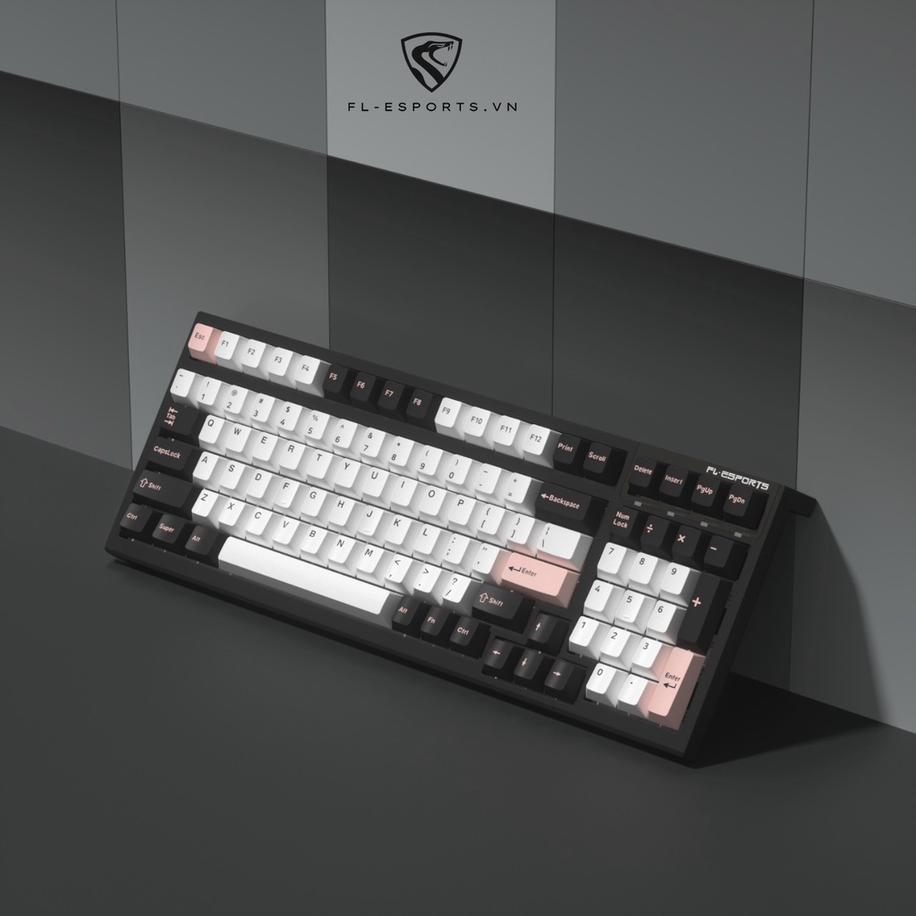 Bàn phím cơ không dây FL-Esports FL100 CPM Gradient Pink /White Olivia /Marshmallow - Hàng Chính Hãng