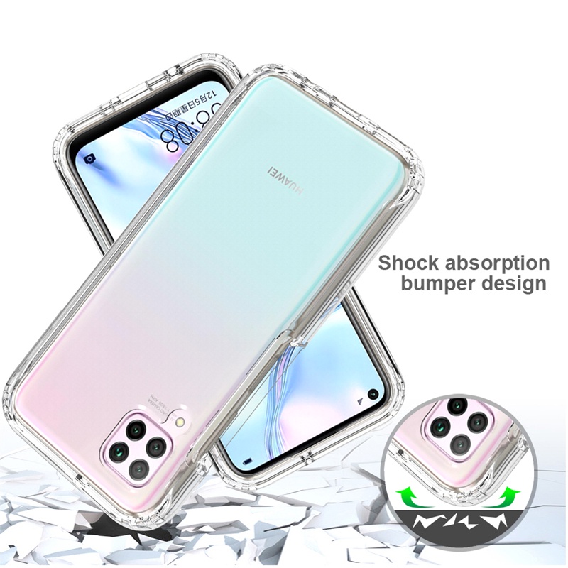 Ốp Điện Thoại Trong Suốt Chống Sốc Bảo Vệ 360 Độ 2 Trong 1 Cho Huawei Mate 40 Pro P40 Pro P40 Lite E P30 Lite P20 Lite