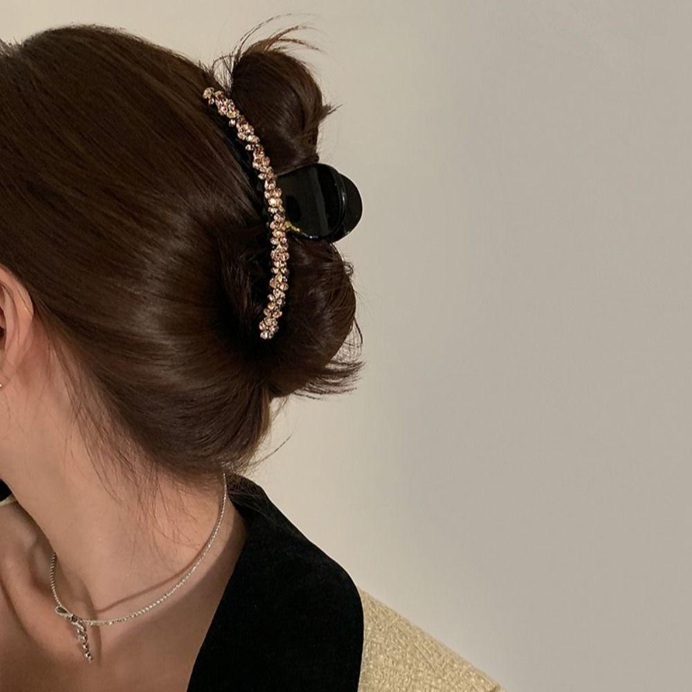 Kẹp Tóc Đính Đá Lấp Lánh Phong Cách Hàn Quốc Cổ Điển|Kẹp Tóc Đính Đá Lấp Lánh Thời Trang