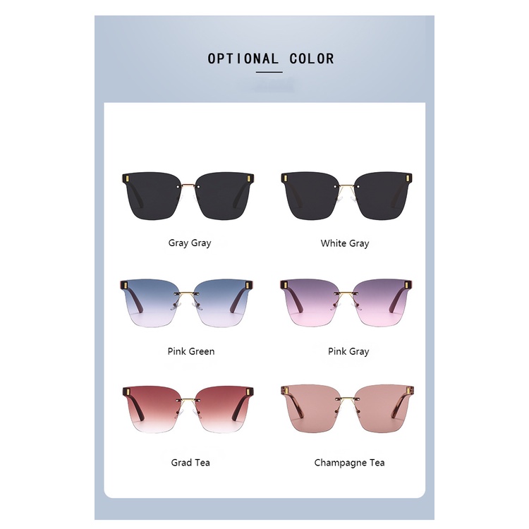 Kính Mát Oversized Không Gọng Hàn Quốc Sự Bảo Vệ