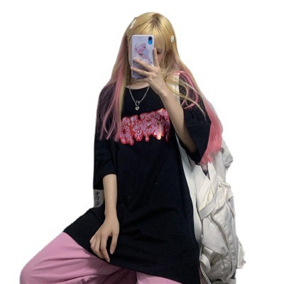 Áo Thun Nữ Ngắn Tay In Chữ Phong Cách Retro