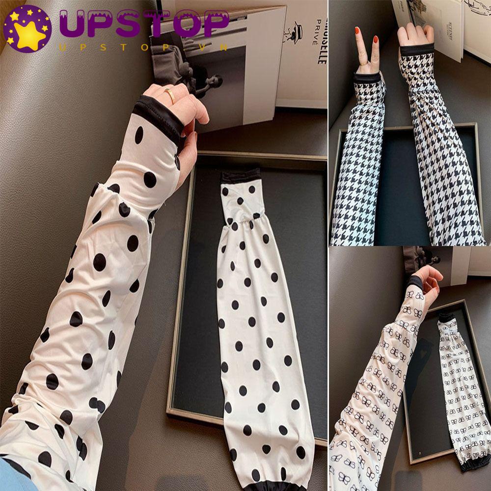 Upstopvn Găng Tay Hở Ngón Bằng Lụa Lạnh Giữ Ấm Mùa Hè Khi Chơi Bóng Rổ Chạy Bộ Đạp Xe