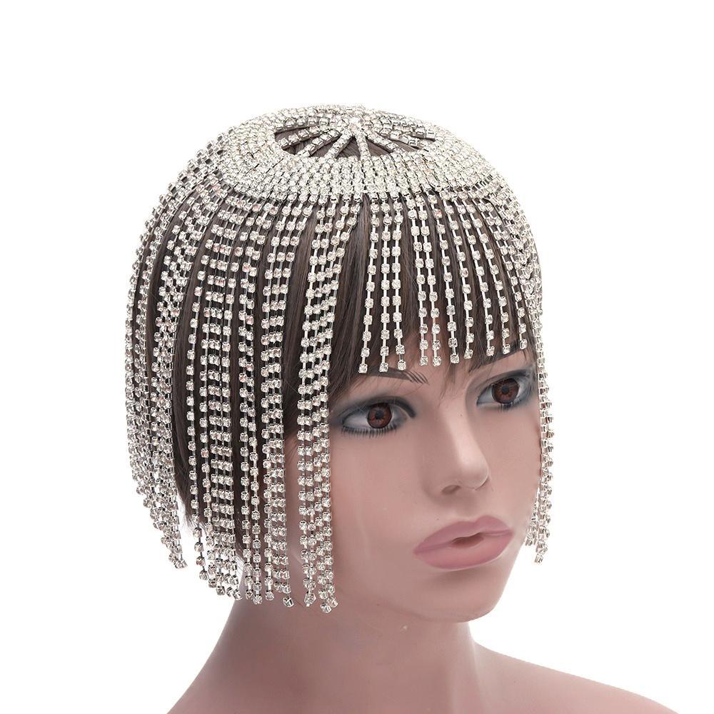 SUSANS Chuỗi Dây Đeo Đầu Đính Pha Lê Dùng Hóa Trang / Múa Bụng Cho Cô Dâu