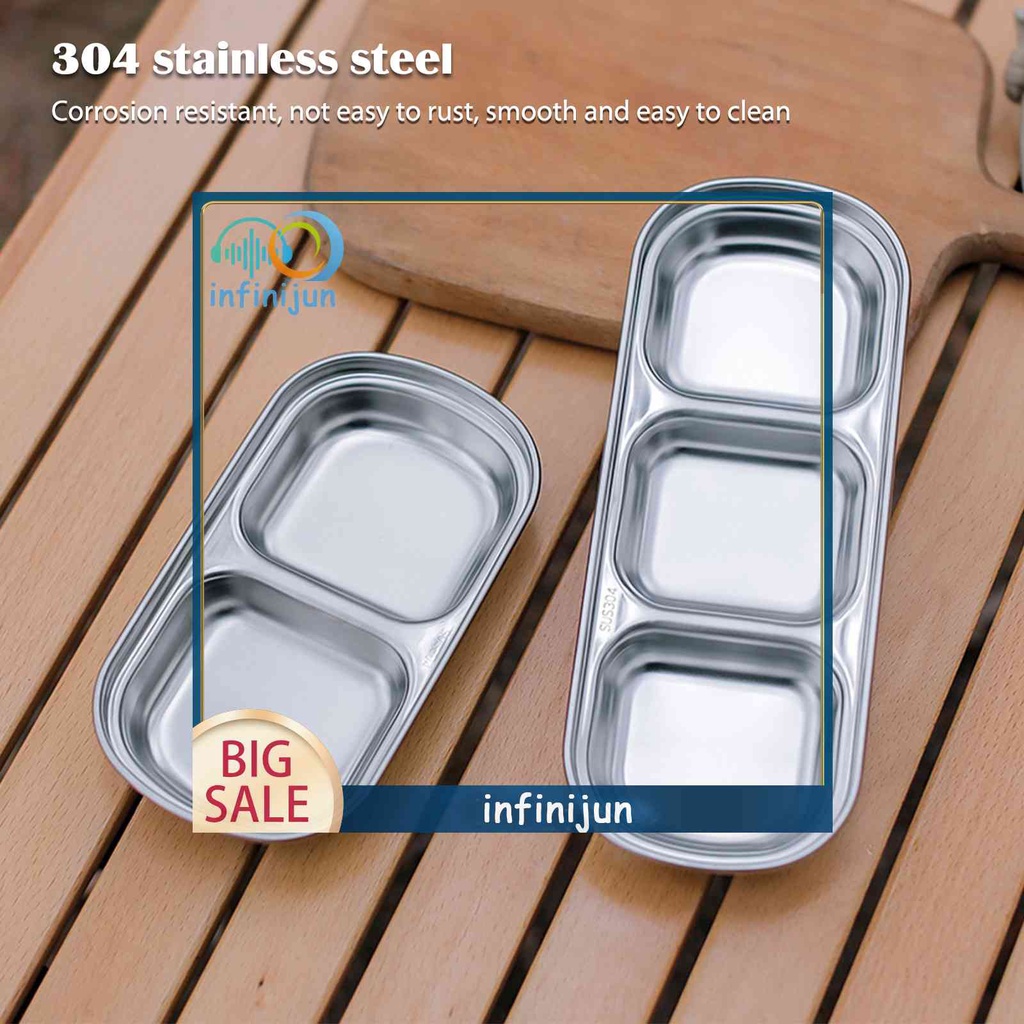 Khay Đựng Gia Vị Bằng Thép Không Gỉ 1 / 2 / 3 / 4 Ngăn