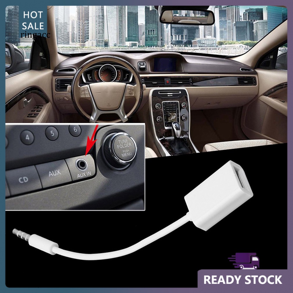 Dây Cáp Âm Thanh Chuyển Đổi Cổng 3.5mm Sang Cổng USB 2.0 MP3 Cho Xe Hơi