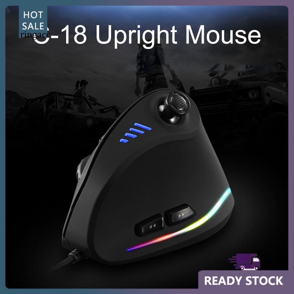 Chuột Quang Chơi Game RGA C18 10000 DPI Có Dây &amp; Đèn RGB