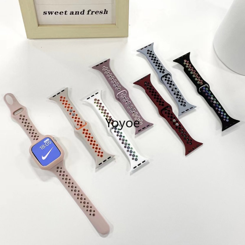 Dây Đeo Silicon 49mm 44mm 45mm 41mm 40mm 38mm 42mm Cho iwatch Ultra Series 8 7 Se 1 2 3 4 5 6