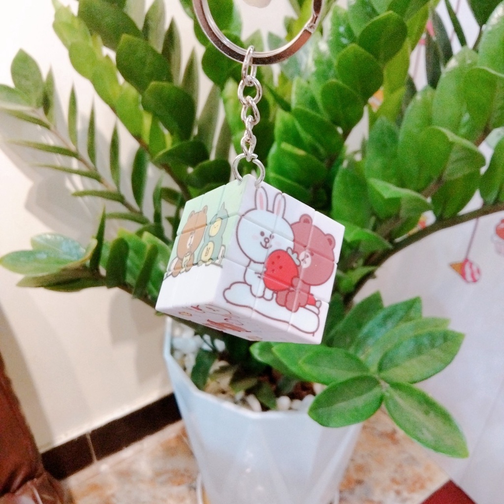 Rubik 3x3 hình Gấu Thỏ Vịt