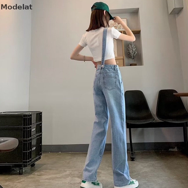Quần Denim Lưng Cao Dáng Rộng Phong Cách Thời Trang Âu Mỹ Dành Cho Nữ