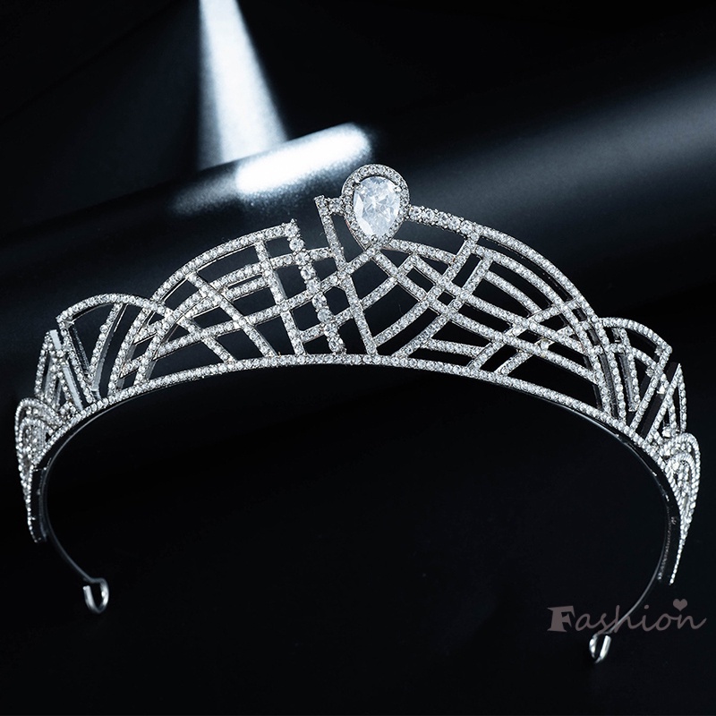 Cài Tóc Hình Vương Miện Đính Đá Sang Trọng Cho Cô Dâu