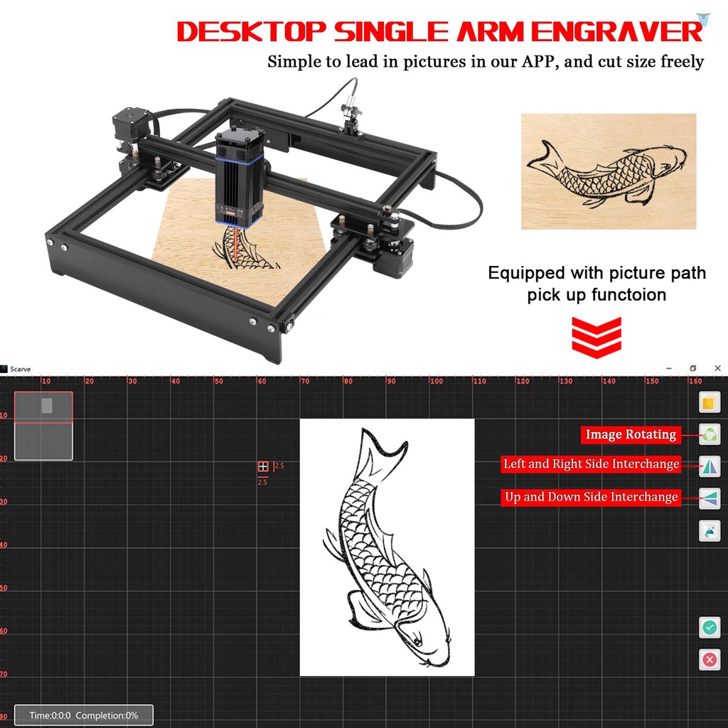 Đầu Khắc Đơn Mini DIY Chuyên Dụng Cho Máy Khắc