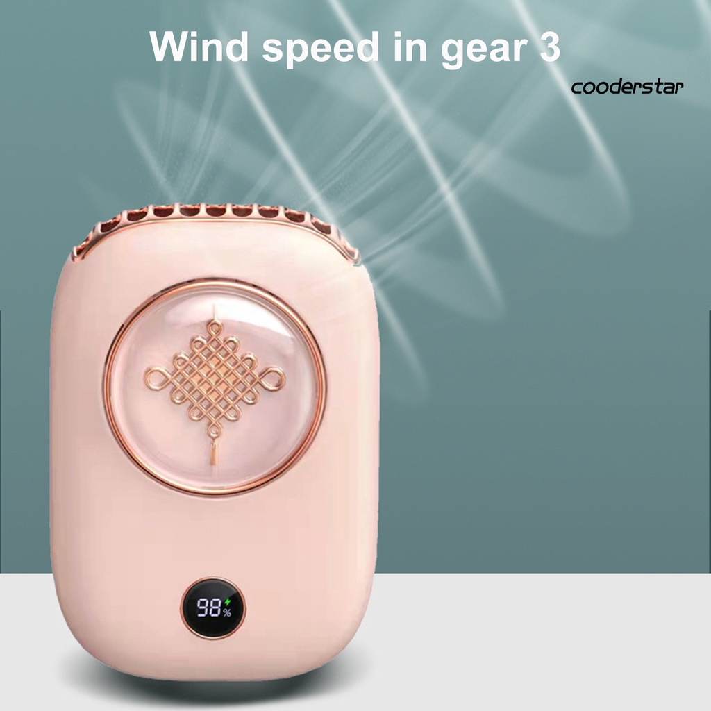 Quạt Mini 2000mAh Xoay 180 Độ Tùy Chỉnh Kèm 3 Bánh Răng Và Dây Đeo Cổ Tùy Chỉnh Tiện Dụng